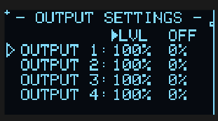 output level