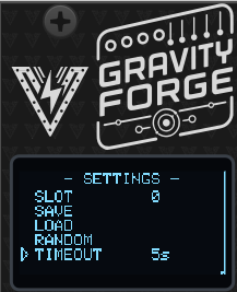 Settings page